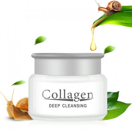 Отбеливающий крем Collagen DEEP CLEANSING Snail WHITENING CREAM 80 мл  оптом-1