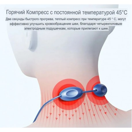 Интеллектуальный электрический импульсный EMS массажер для шеи  оптом-13
