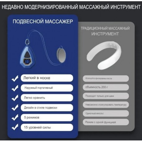 Интеллектуальный электрический импульсный EMS массажер для шеи  оптом-7