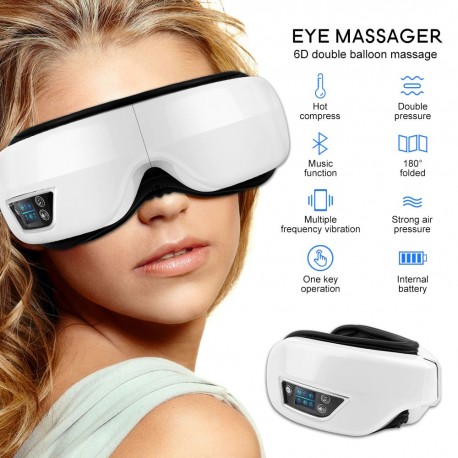 Умный массажер для глаз с Bluetooth Intelligent Eye Massage Instrument  оптом-5