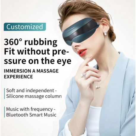 Умный массажер для глаз XJ-708A-B с музыкой  оптом-5