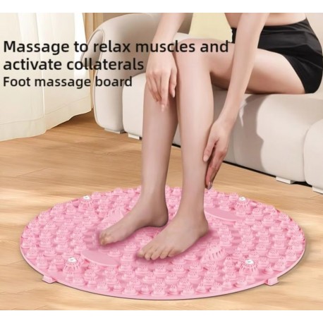 Акупрессурный круглый массажный коврик для ног, диаметр 55 см  оптом-5