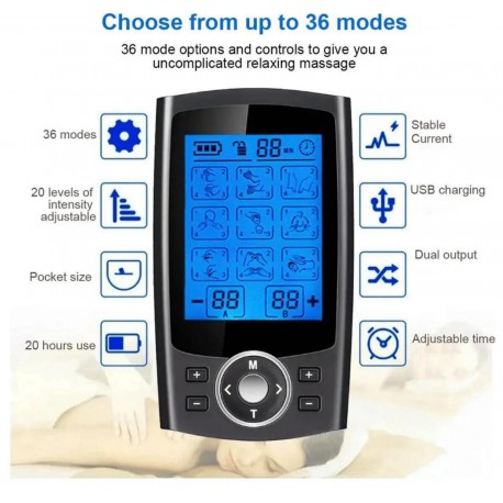 Массажер для стимуляции мышц 36 режимов TENS MUSCLE-6