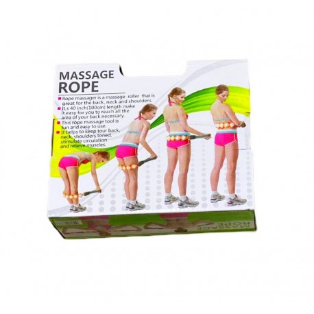 Роликовый массажер-лента Massage Rope 6 шариков  оптом-5