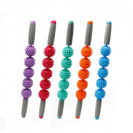 Роликовый массажер-палка Massage Rope 5 шариков  оптом-3