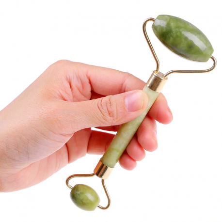 Нефритовый набор: массажный роллер и скребок Гуаша  оптом-2