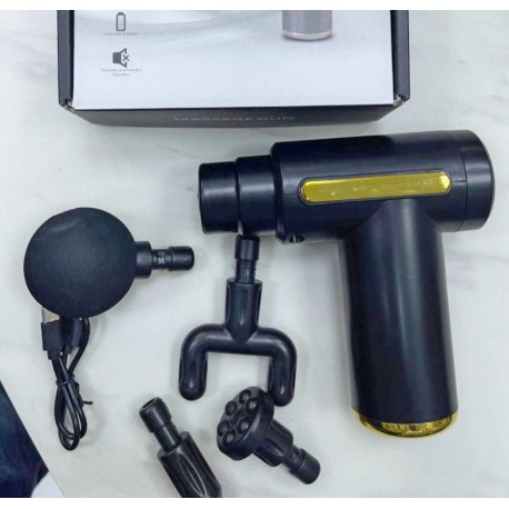 Мышечный ударный массажер MASSAGE GUN на аккумуляторе для спины и тела-7