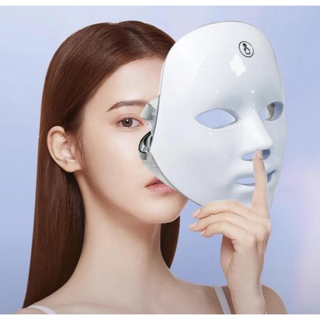 Светодиодная маска для лица 600 мАч омоложение кожи 7 цветов-5