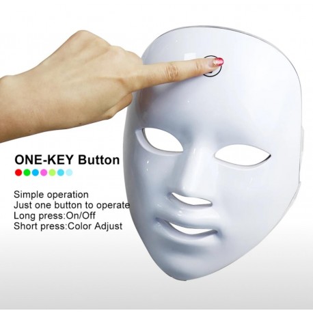 Светодиодная маска для лица 600 мАч омоложение кожи 7 цветов-8