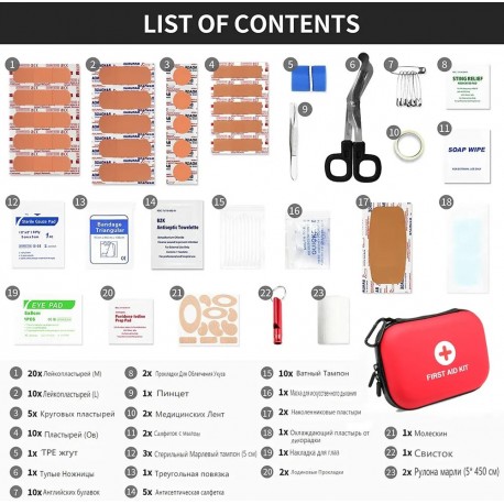 Аптечка первой помощи в кейсе First Aid Kit 98  оптом-2