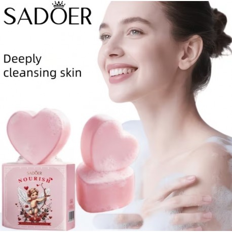 Мыло для лица SADOER Heart-Shaped Nourishing Fragrance Soap 100 г оптом-3