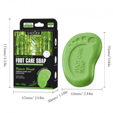 Мыло Sadoer Foot Care Soap для ухода за ногами с бамбуковым углем и зеленым чаем 100 гоптом-2