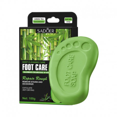 Мыло Sadoer Foot Care Soap для ухода за ногами с бамбуковым углем и зеленым чаем 100 гоптом-1