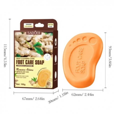 Мыло Sadoer Foot Care Soap для ухода за ногами с имбирем и лавандой 100 г оптом-1