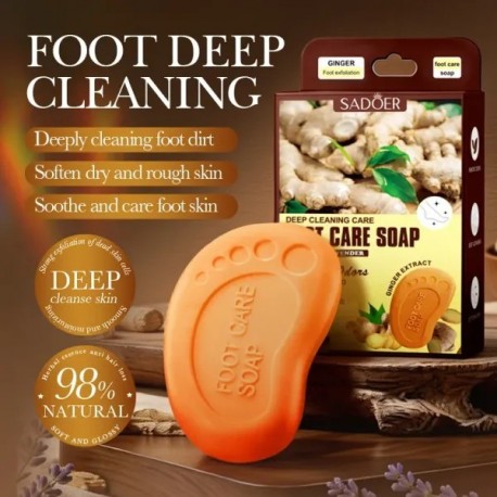 Мыло Sadoer Foot Care Soap для ухода за ногами с имбирем и лавандой 100 г оптом-4