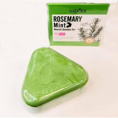 Твердое мыло-шампунь SADOER Rosemary Mint Nourish Shampoo Bar с розмарином и мятой 100 г оптом-1