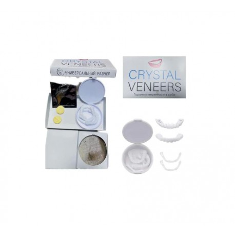 Набор съемных накладных накладок для зубов Crystal Veneers универсальные 4 шт оптом-1