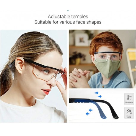 Защитные очки с противотуманными линзами и с регулируемыми дужками  оптом-2