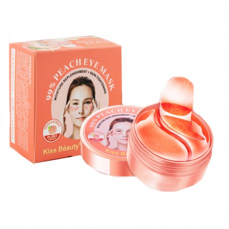 Гидрогелевые патчи для глаз Kiss Beauty Peach с экстрактом персика 60 шт  оптом-1