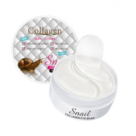Гидрогелевые патчи для глаз с колагеном и муцином улитки SNAIL COLLAGEN EYE MASK 60 шт  оптом-2