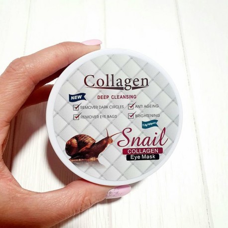 Гидрогелевые патчи для глаз с колагеном и муцином улитки SNAIL COLLAGEN EYE MASK 60 шт  оптом-4