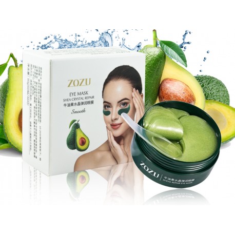 Гидрогелевые патчи для глаз ZOZU SHEA CRYSTAL REPAIR EYE MASK с авокадо и аллантоином 60 шт  оптом-2
