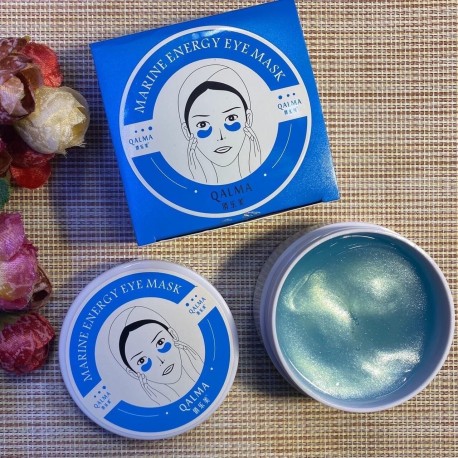 Гидрогелевые патчи с гиалуроновой кислотой QALMA Marine Energy Eye Mask Blue 60 шт  оптом-2
