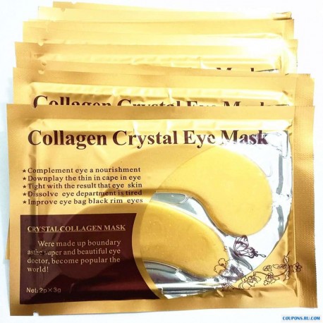 Коллагеновая маска под глаза Collagen Crystal Eye Mask золотая 2 шт  оптом-1