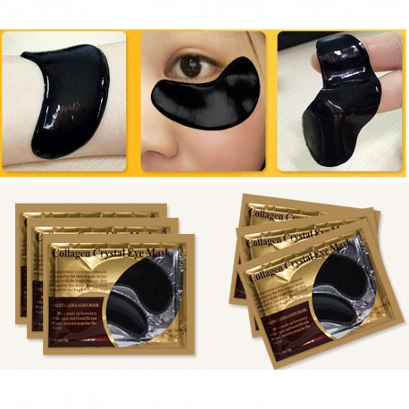 Коллагеновая маска под глаза Collagen Crystal Eye Mask черная 2 шт  оптом-2