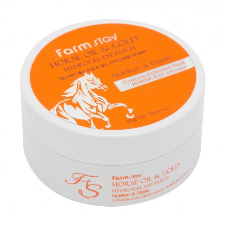 Патчи для глаз FarmStay с золотом и конским жиром 60 шт  оптом