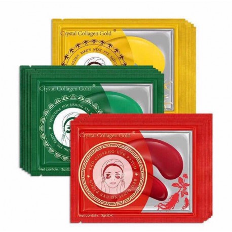 Патчи для глаз Golden Birds Nest Eye Mask гидрогелевые с экстрактом ласточкиного гнезда и золотом 2 шт  оптом-1