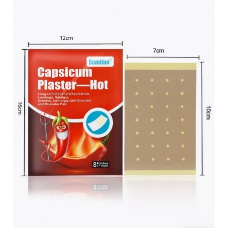 Обезболивающий перцовый пластырь - горячий для снятия боли 8 шт  оптом-2