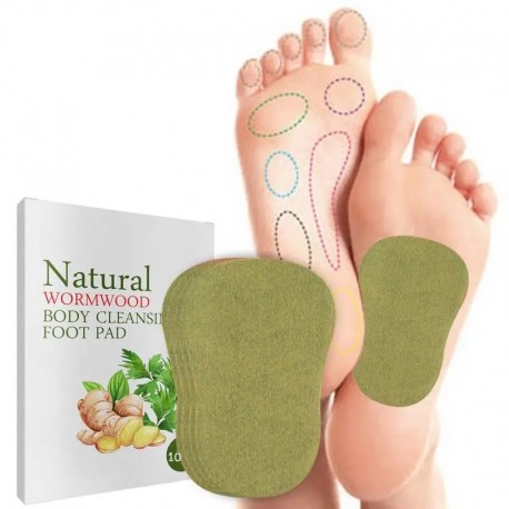 Очищающий пластырь для детоксикации ног с полынью 10 шт  оптом-1