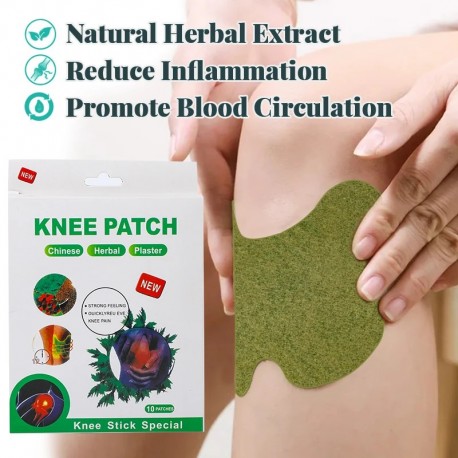 Пластырь травяной на колено KNEE PATCH обезболивающий 10 шт  оптом-5