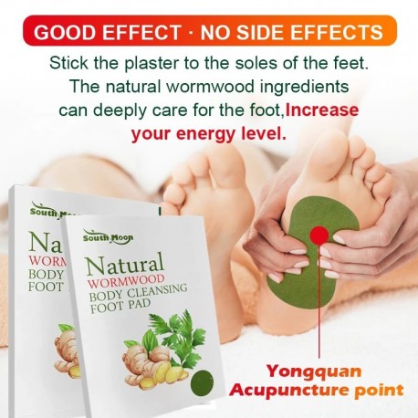 Очищающий пластырь для детоксикации ног с полынью 10 шт  оптом-3