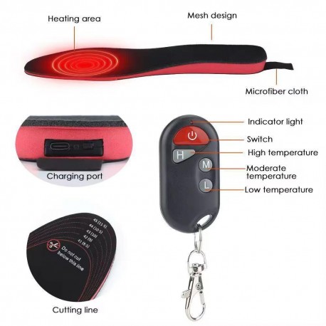 Электрические стельки с подогревом HEATING INSOLES REMOTE CONTRAL-8