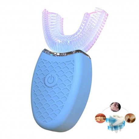 Зубная щетка 2 в 1 - 360 Electric Toothbrush with cold light  оптом-8