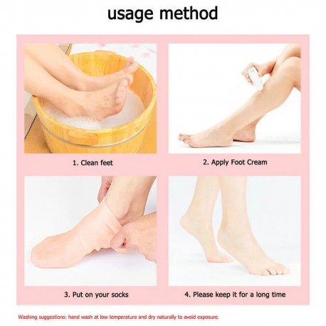 Силиконовые увлажняющие носки The Secret of Smooth Feet 2 шт  оптом-4