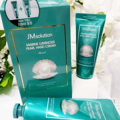 Крем для рук JM SOLUTION 100 + 50 ml с экстрактом жемчуга  оптом-2