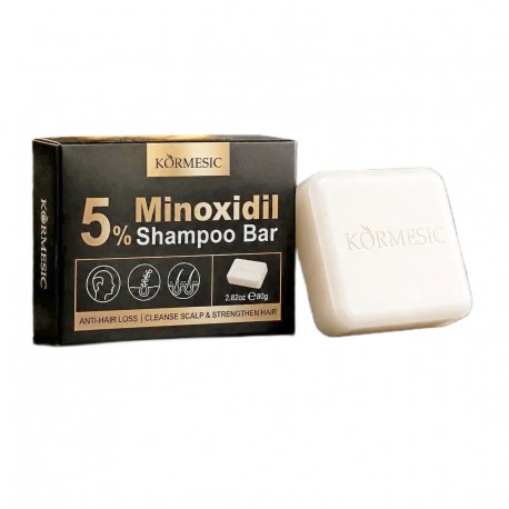 Твердое мыло-шампунь KORMESIC  5% Minoxidil Shampoo Bar против перхоти и выпадения волос 80 г оптом-1