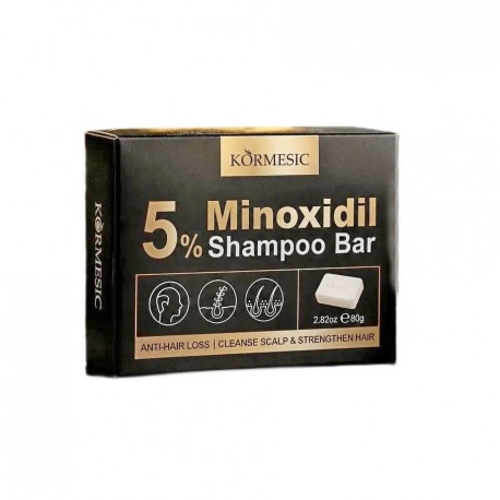 Твердое мыло-шампунь KORMESIC  5% Minoxidil Shampoo Bar против перхоти и выпадения волос 80 г оптом