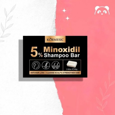 Твердое мыло-шампунь KORMESIC  5% Minoxidil Shampoo Bar против перхоти и выпадения волос 80 г оптом-3
