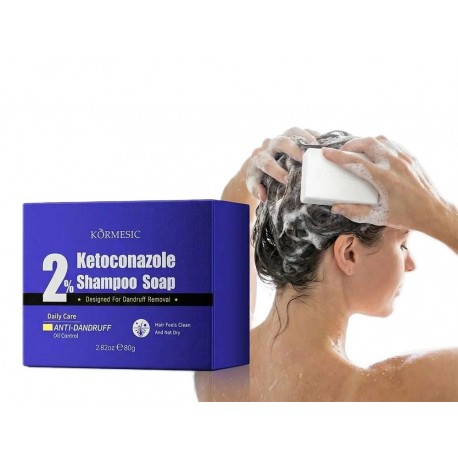 Твердое мыло-шампунь KORMESIC Ketoconazole Shampoo Soap 2% с кетоконазолом 80 г оптом-2