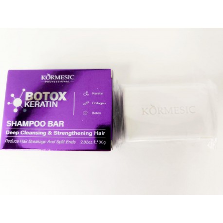 Твердый шампунь-мыло KORMESIC Professional Botox Keratin Shampoo Bar против ломкости волос 80 г оптом-2