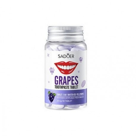 Твердая зубная паста Sadoer GRAPES для отбеливания и от желтизны 50 мл оптом-1