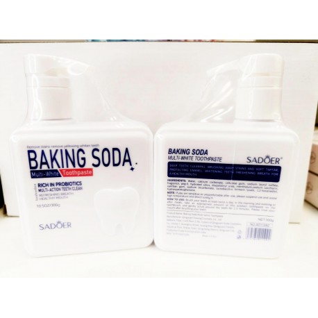 Зубная паста SADOER Baking Soda Multi-White Toothpaste с содой и дозатором 300 г оптом-1