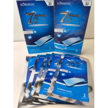 Набор отбеливающих полосок для зубов KORMESIC 7D Whitening Teeth Strips 5 пар оптом-2