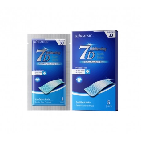 Набор отбеливающих полосок для зубов KORMESIC 7D Whitening Teeth Strips 5 пар оптом-1