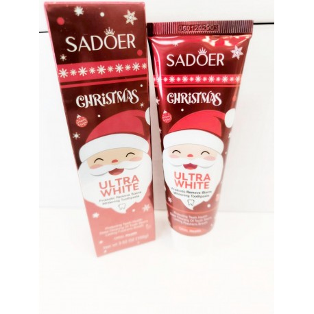 Новогодняя отбеливающая зубная паста SADOER Christmas Ultra White с пробиотиками 100 г оптом-2