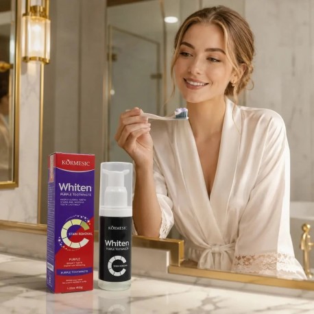 Отбеливающая зубная паста-гель KORMESIC Whiten Purple Toothpaste 35 г оптом-2
